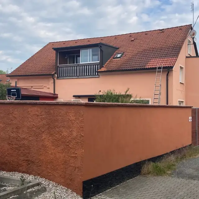 Sedlová střecha s klasickou taškou před, Horšovský Týn