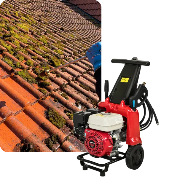 Čištění střechy od mechu